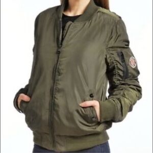 Madden Girl Olive Green Bomber Flight Jacket
